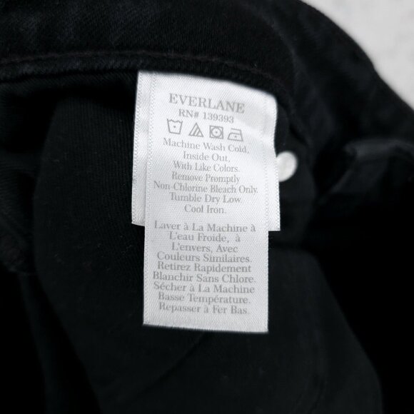 EVERLANE The Curvy Cheeky Jean Organic Cotton Spandex Faded Black 29 Regular - Picture 6 of 7